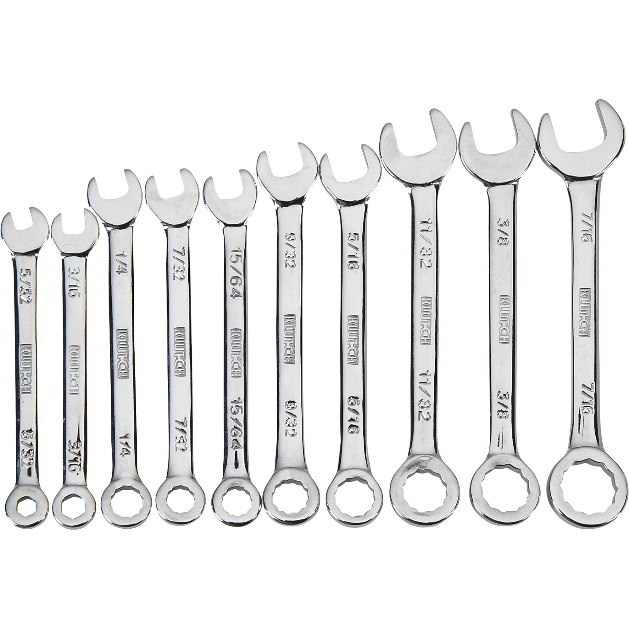Klutch Mini Wrench Set, 10 Pcs., SAE